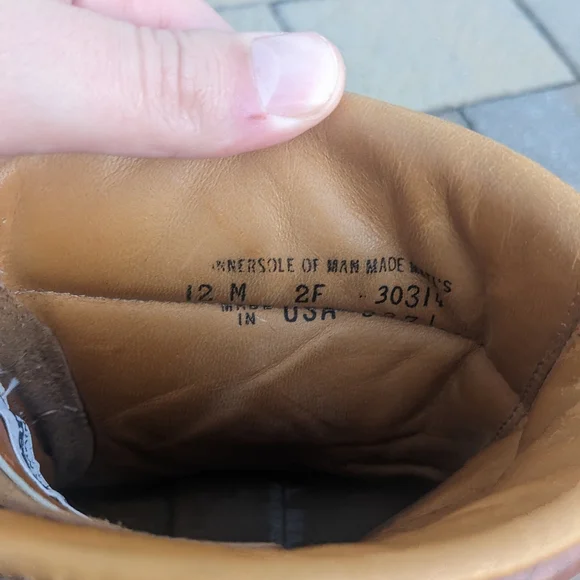 LL Bean Vintage Leather Work Boots Made in USA - Picture 4 of 7